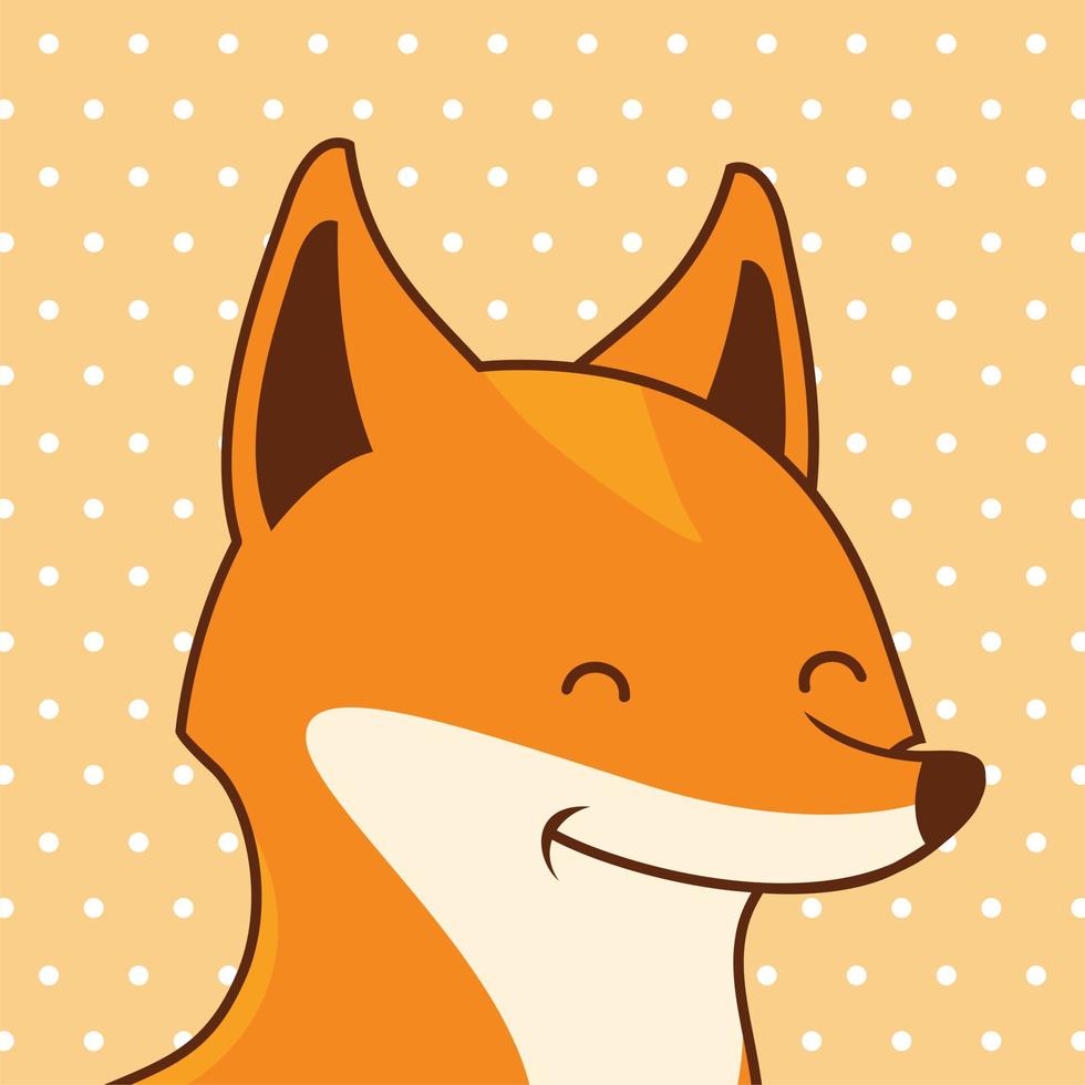 Head Fox Cartoon Cute Animals vector