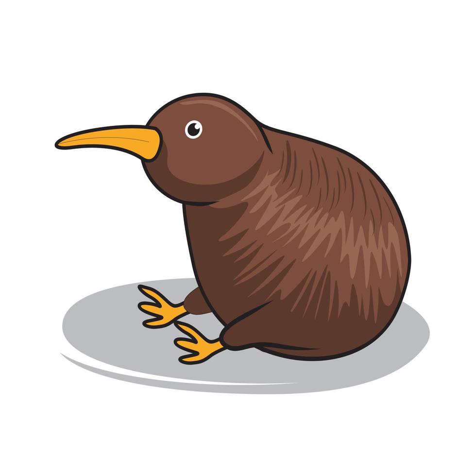 kiwi pájaro dibujos animados animales australianos vector