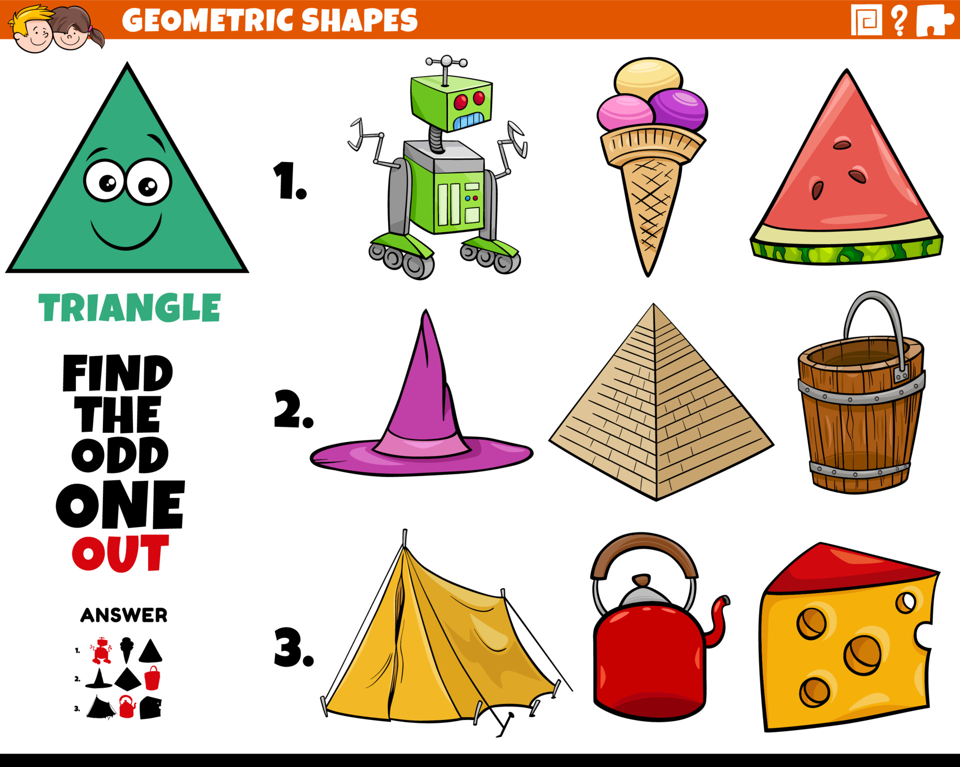 triangle objects for kids