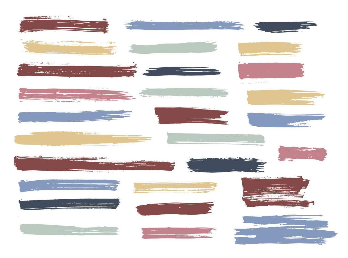 Brush paint strokes vector