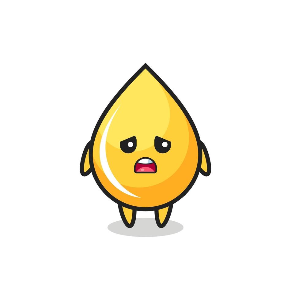 disappointed expression of the honey drop cartoon vector