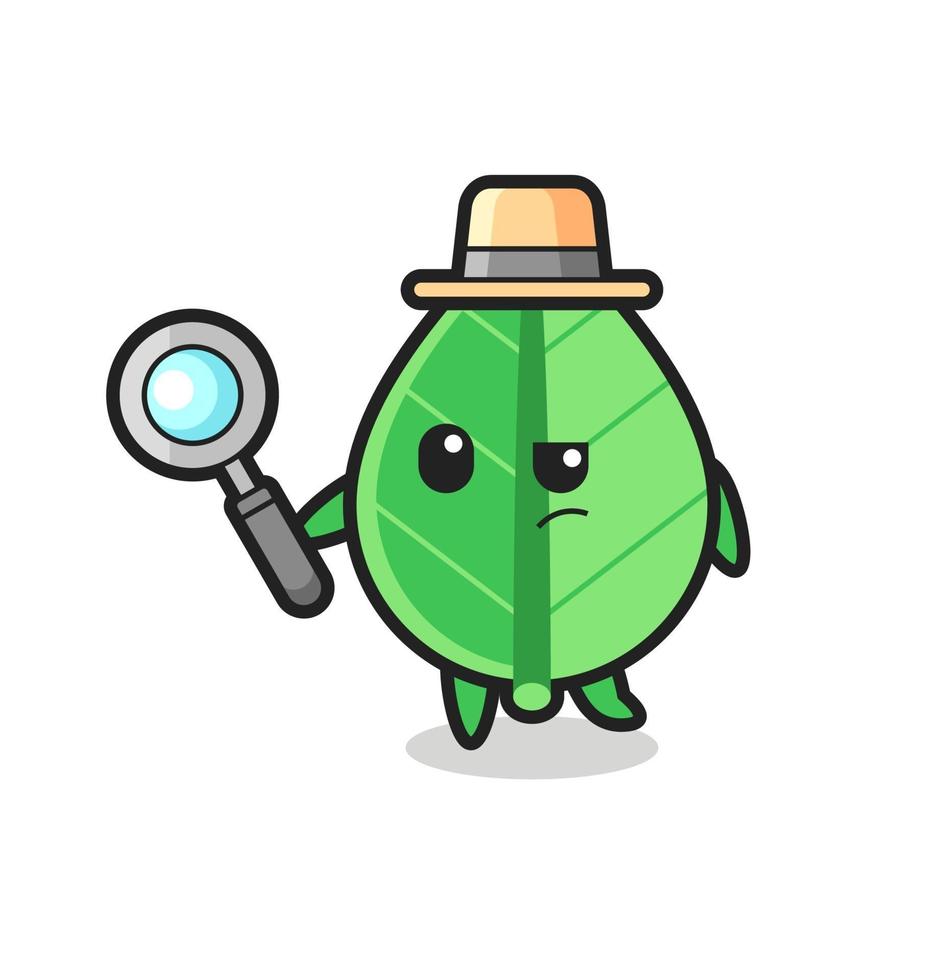 leaf detective character is analyzing a case vector