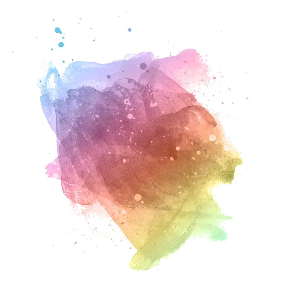 Rainbow coloured watercolour texture vector