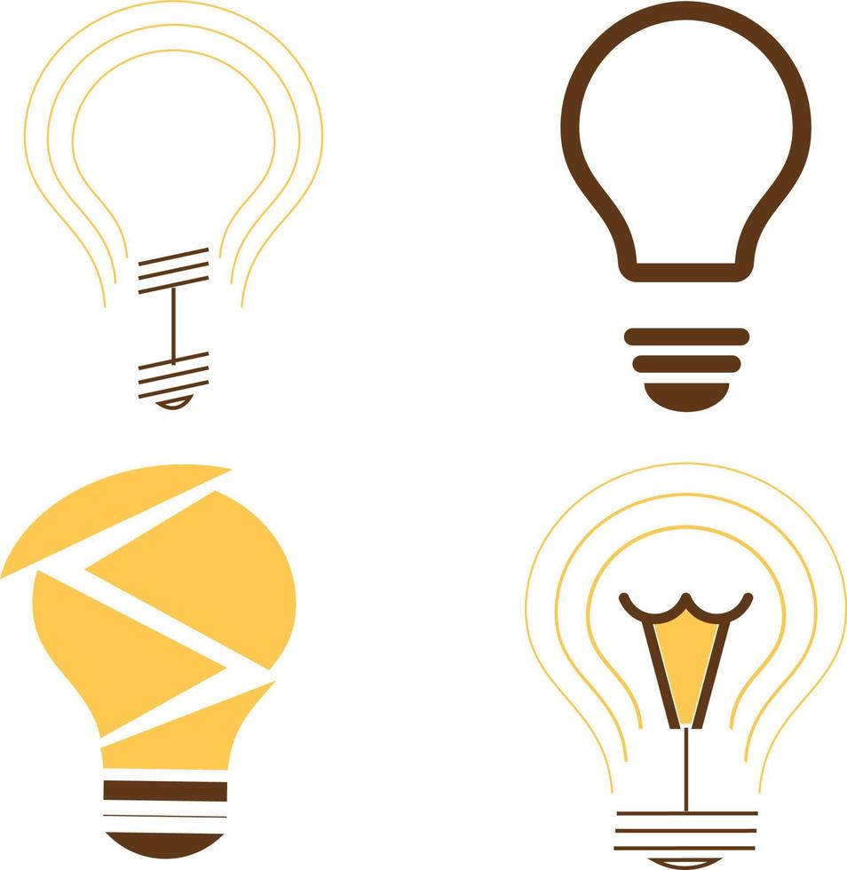 Light Bulb Logos pack free vector