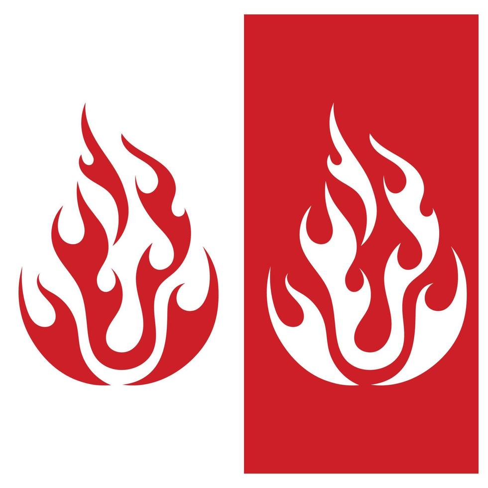 Fire Logo Template  Flame Symbol  Icon Vector