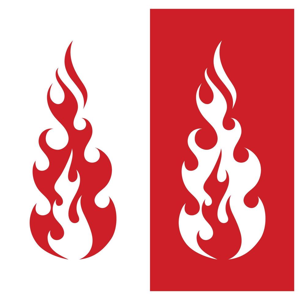 Fire Logo Template  Flame Symbol  Icon Vector