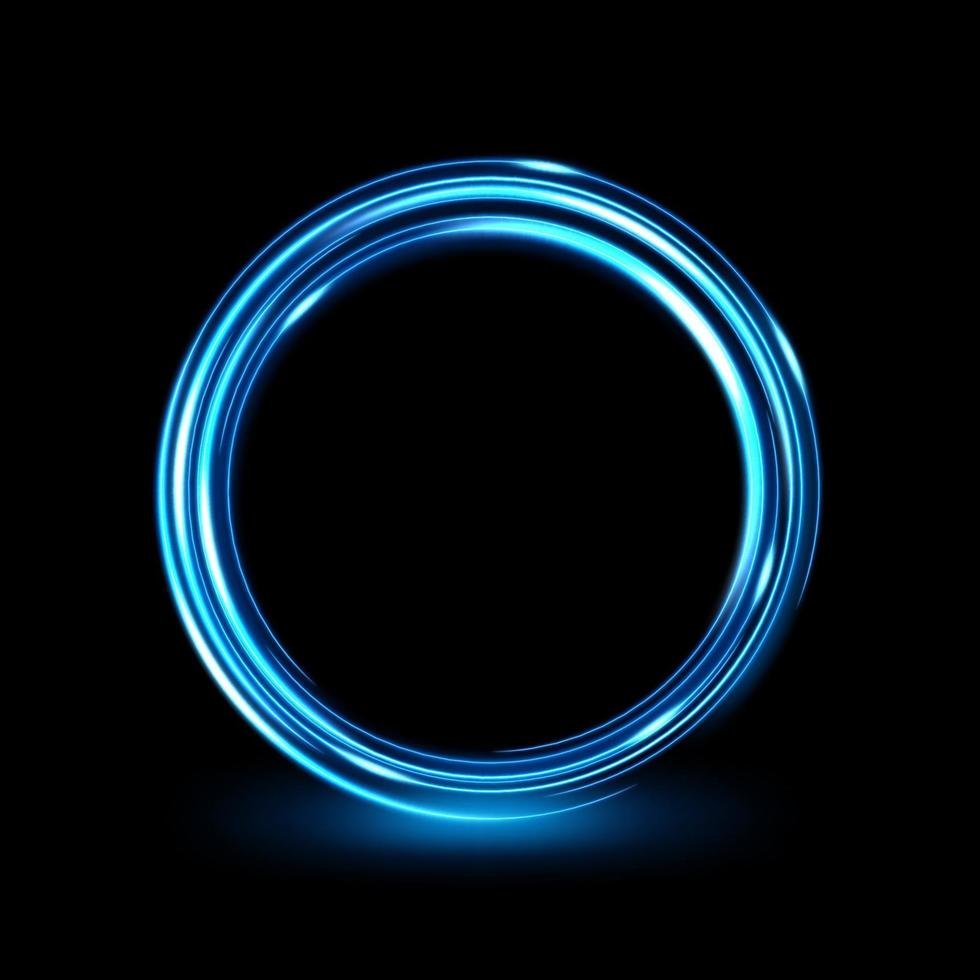 círculo brillante abstracto, elegante anillo de luz. ilustración vectorial vector
