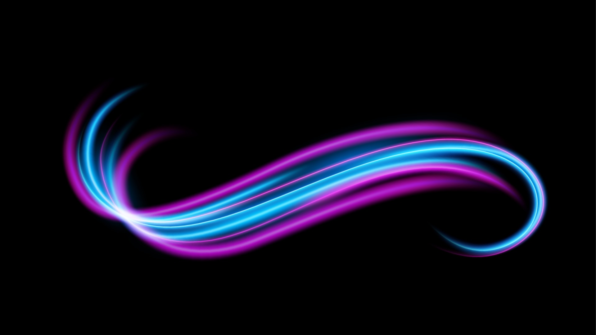 Abstract Wavy Line of light with a Black Background, isolated and easy to  edit. Vector Illustration 3546026 Vector Art at Vecteezy