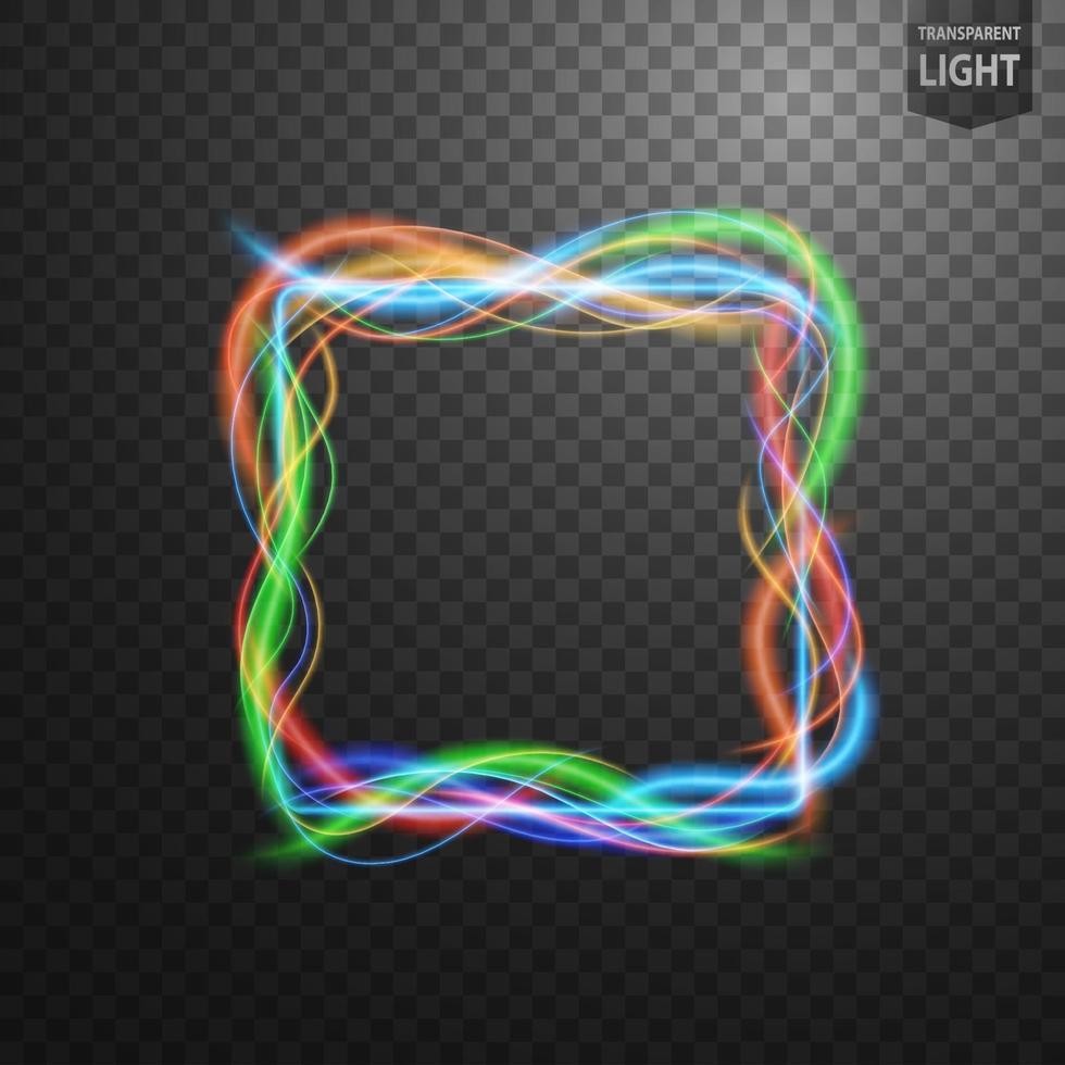 Abstract colorful light frames, isolated and easy to edit. Vector Illustration