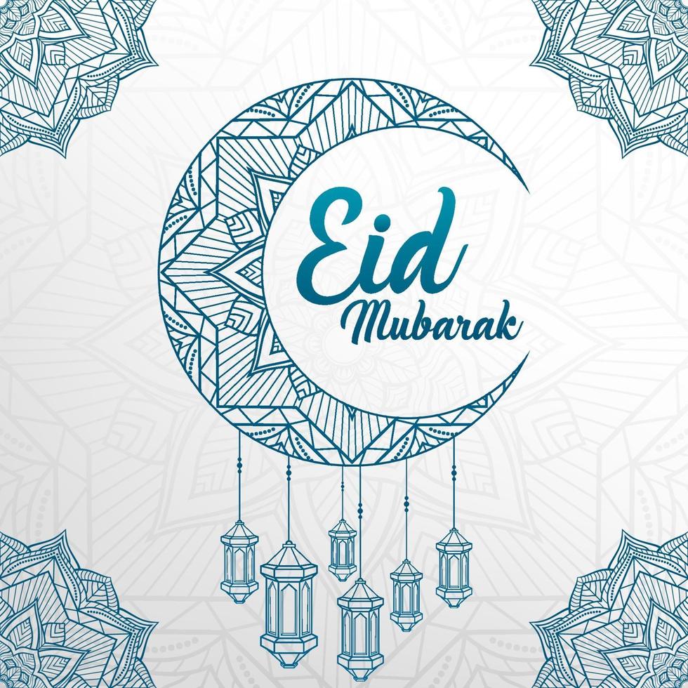 Fondo premium de eid mubarak, adecuado para tarjetas de felicitación, carteles y pancartas. ilustración vectorial vector