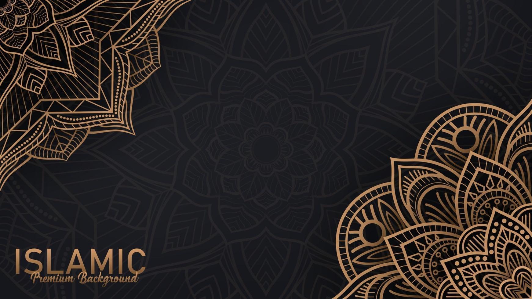 Islamic Premium Background, Suitable for Greeting Card, Poster and Banner. Vector Illustration