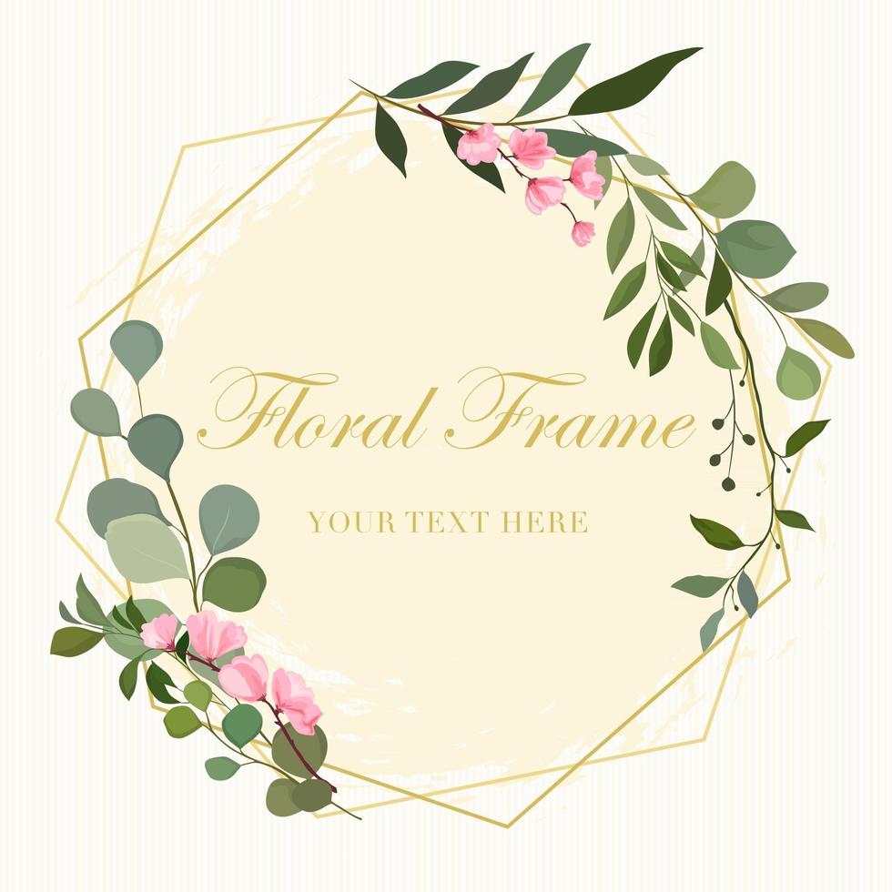 Wedding ornament concept. Floral poster, invite. vector