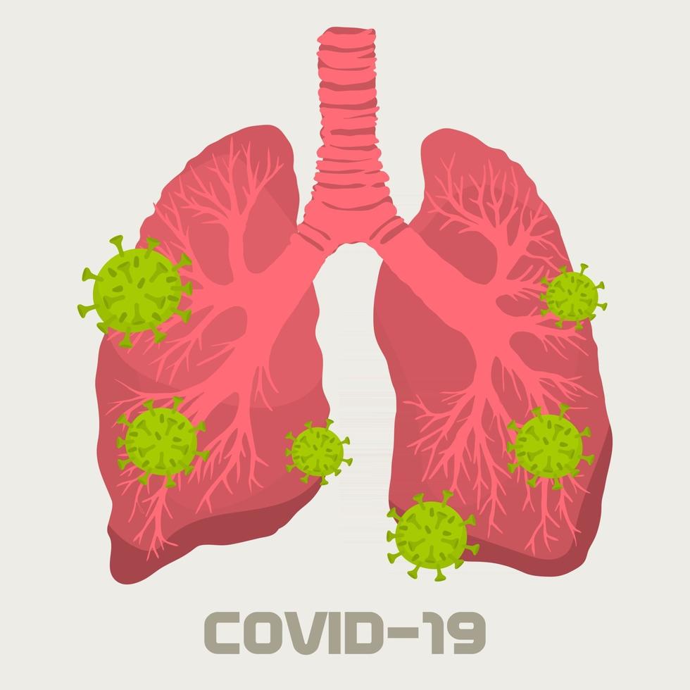 Icon of lung disease, pneumonia or coronavirus vector