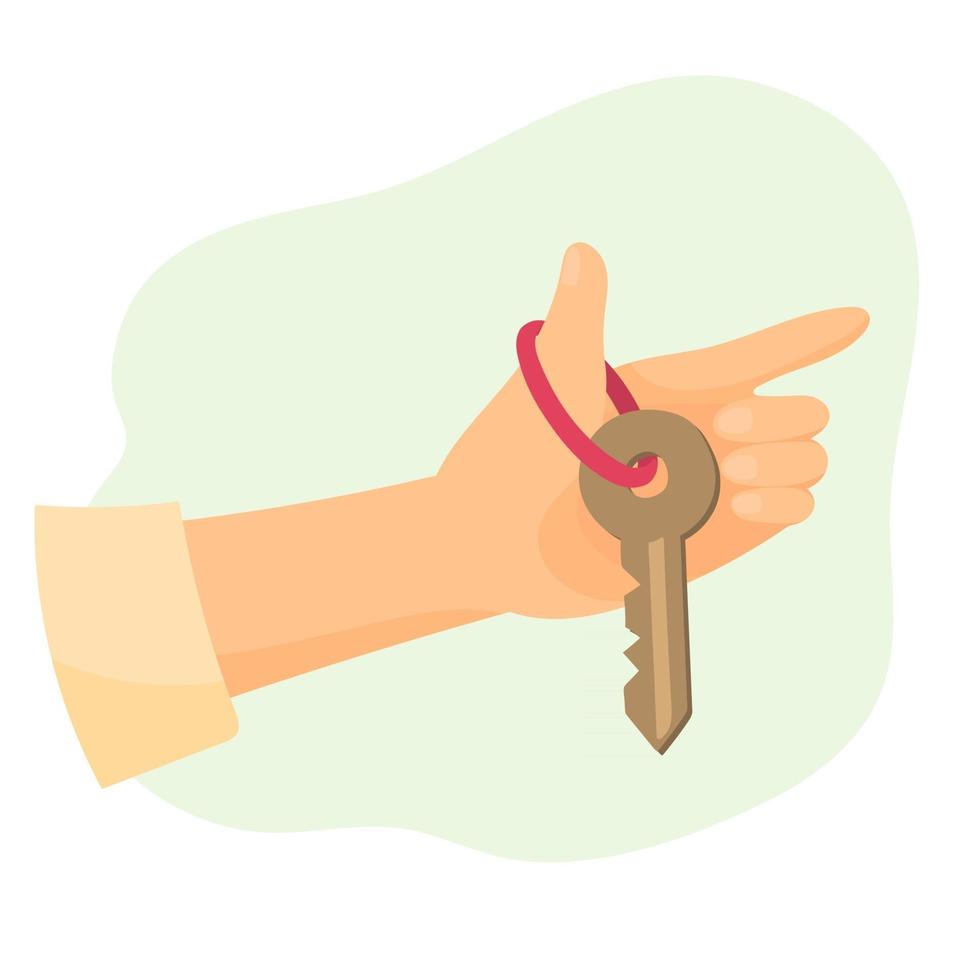 A hand hold a house key vector