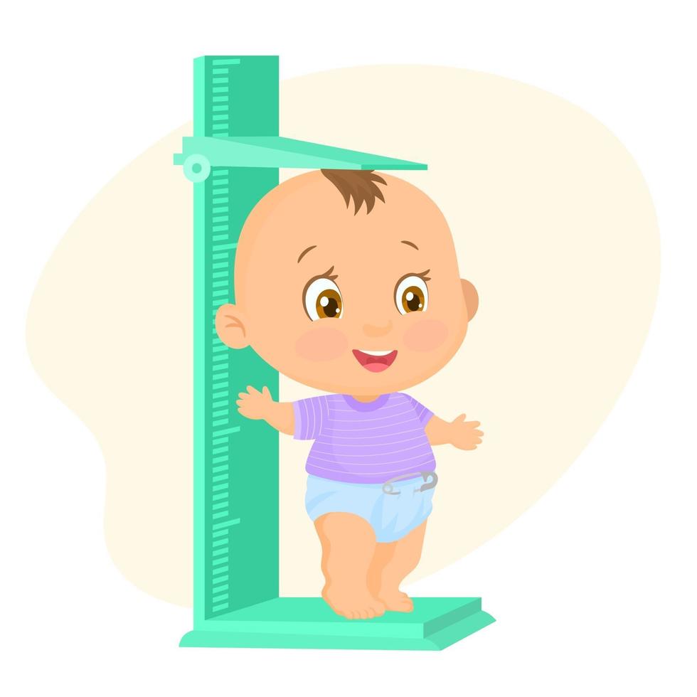 Measure a baby boy growth vector