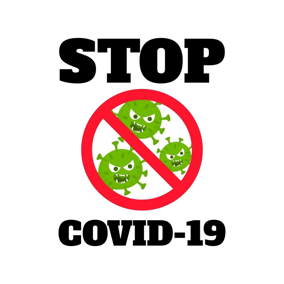 Stop Covid19 Sign and Symbol vector