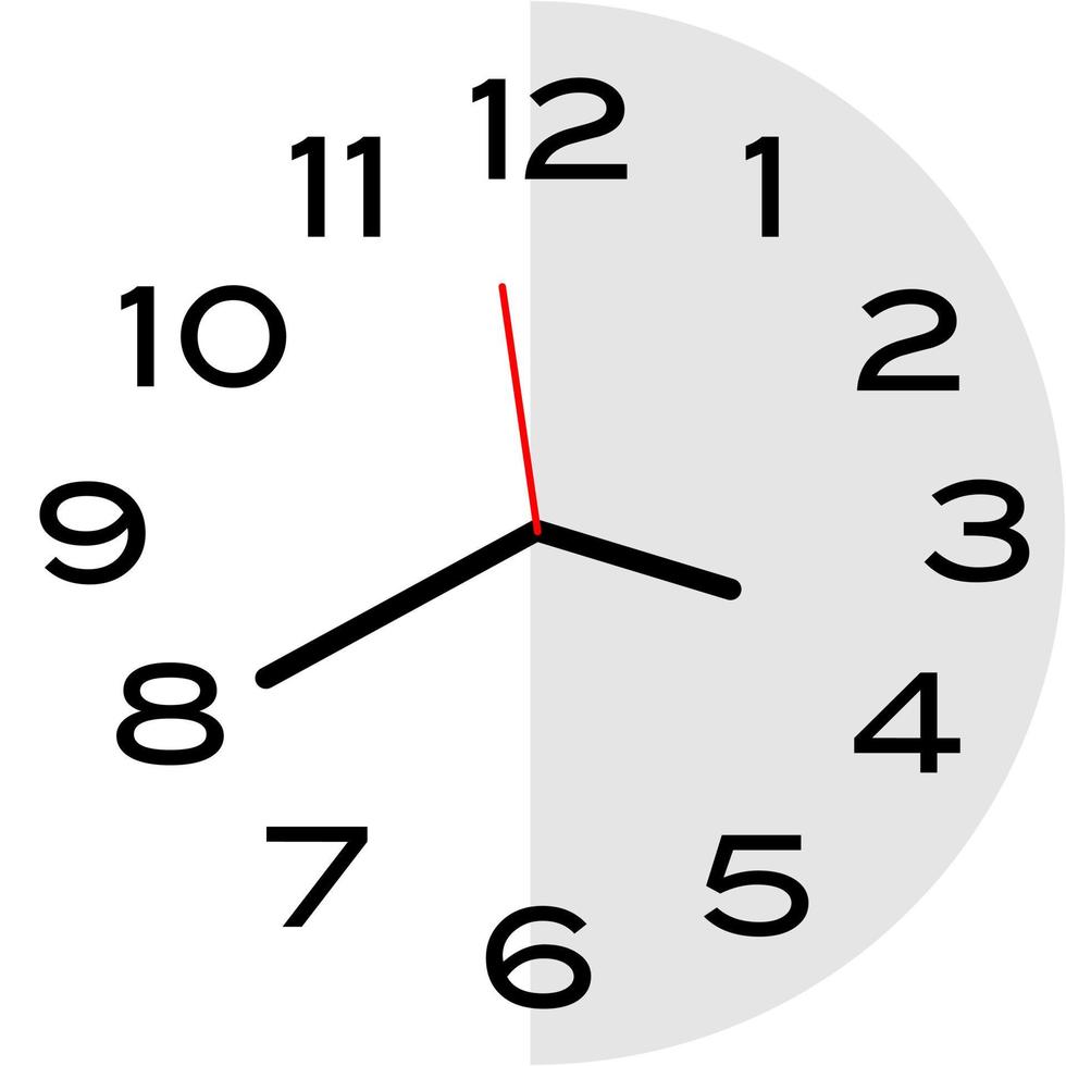 20 minutos a las 4 en punto icono de reloj analógico vector