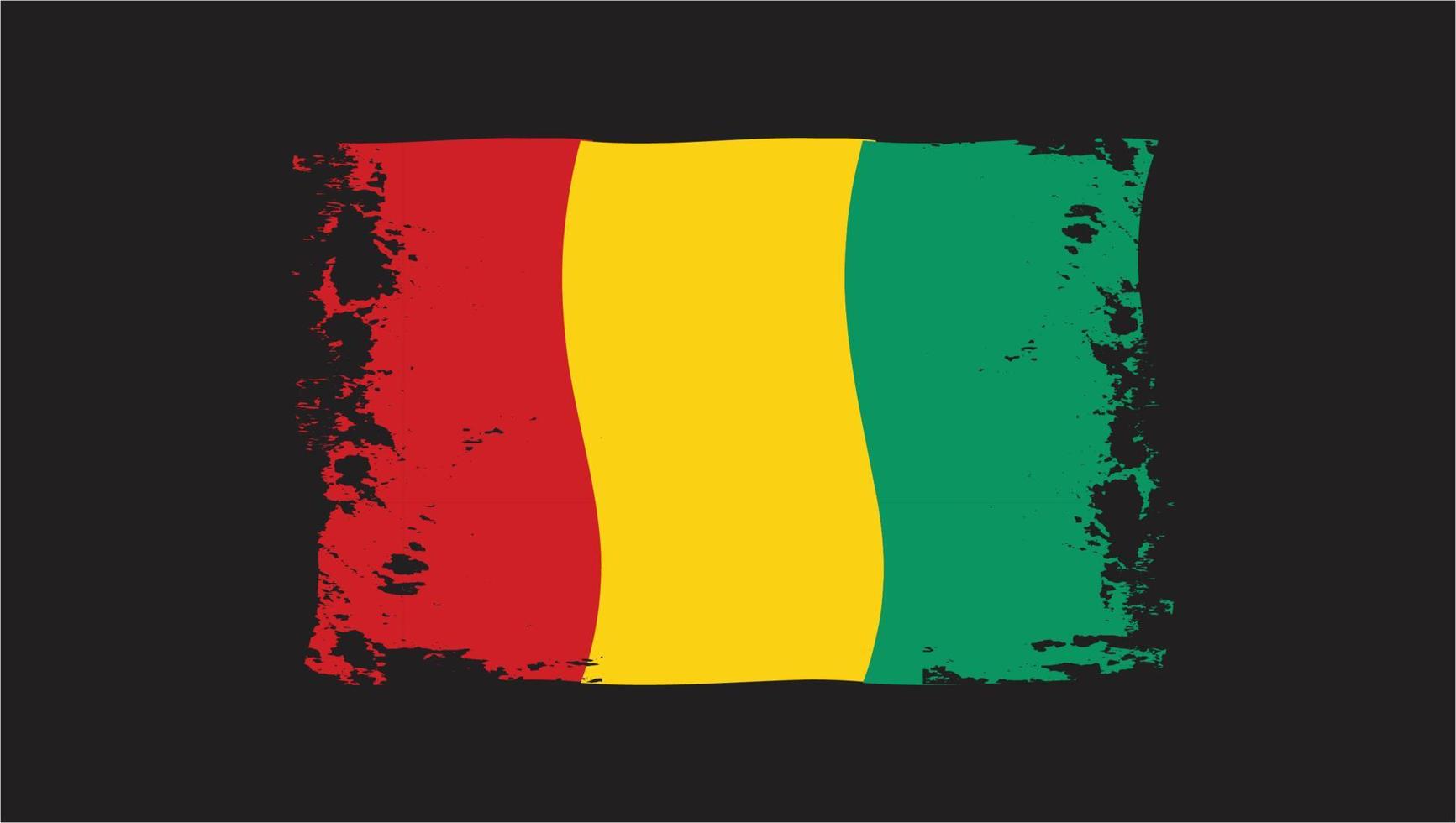 Guinea Flag Transparent Watercolor Painted Brush vector