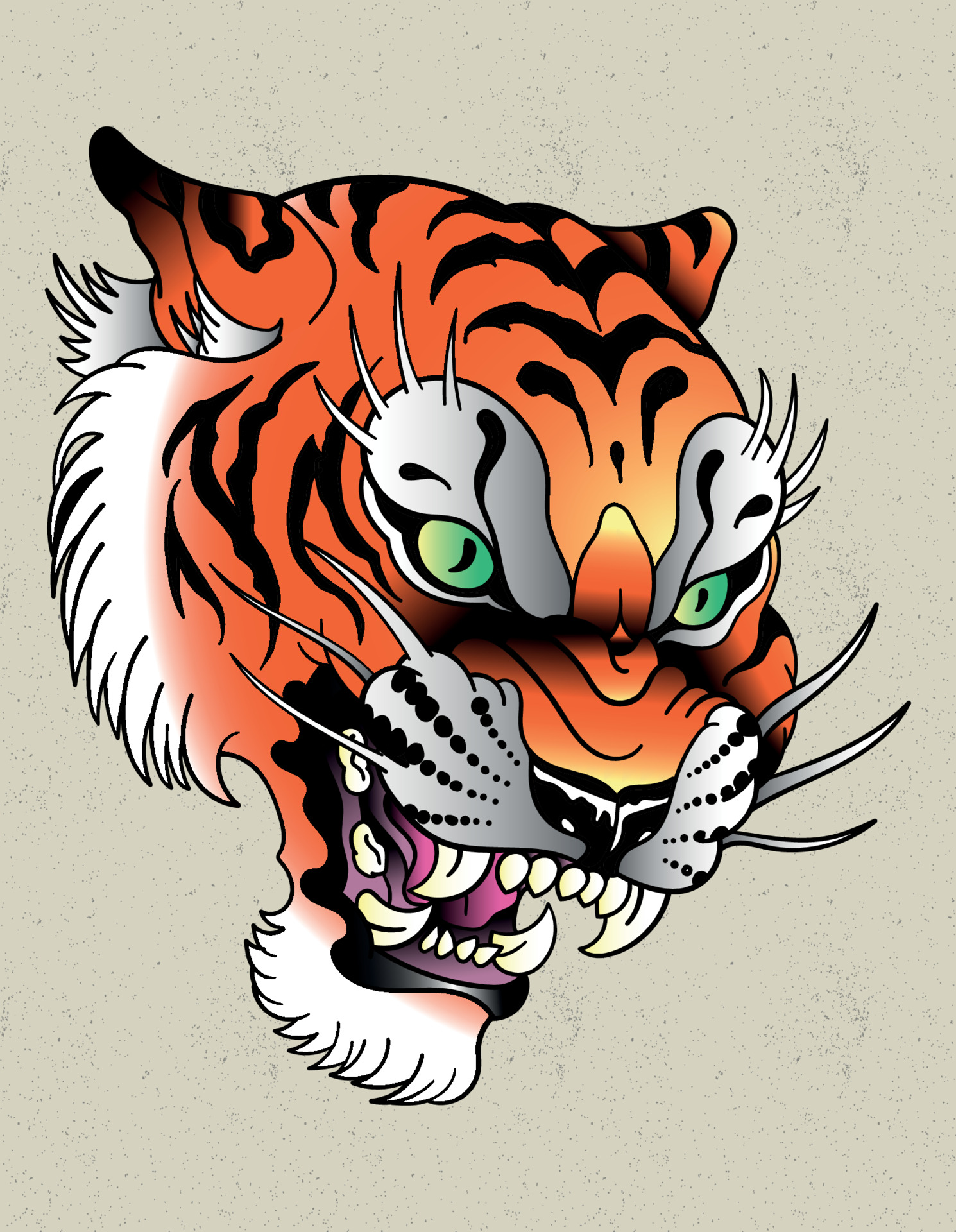 tiger tattoo animal 3546688 Vector Art at Vecteezy