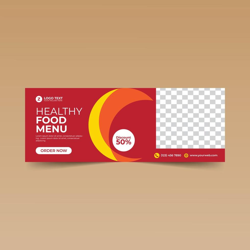 Yellow Facebook Cover Design Template vector