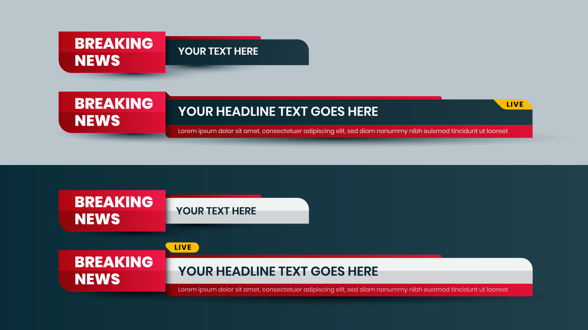 Lower third red simple and modern. Headline video television news bar Lower third red simple and modern. Headline video television news bar