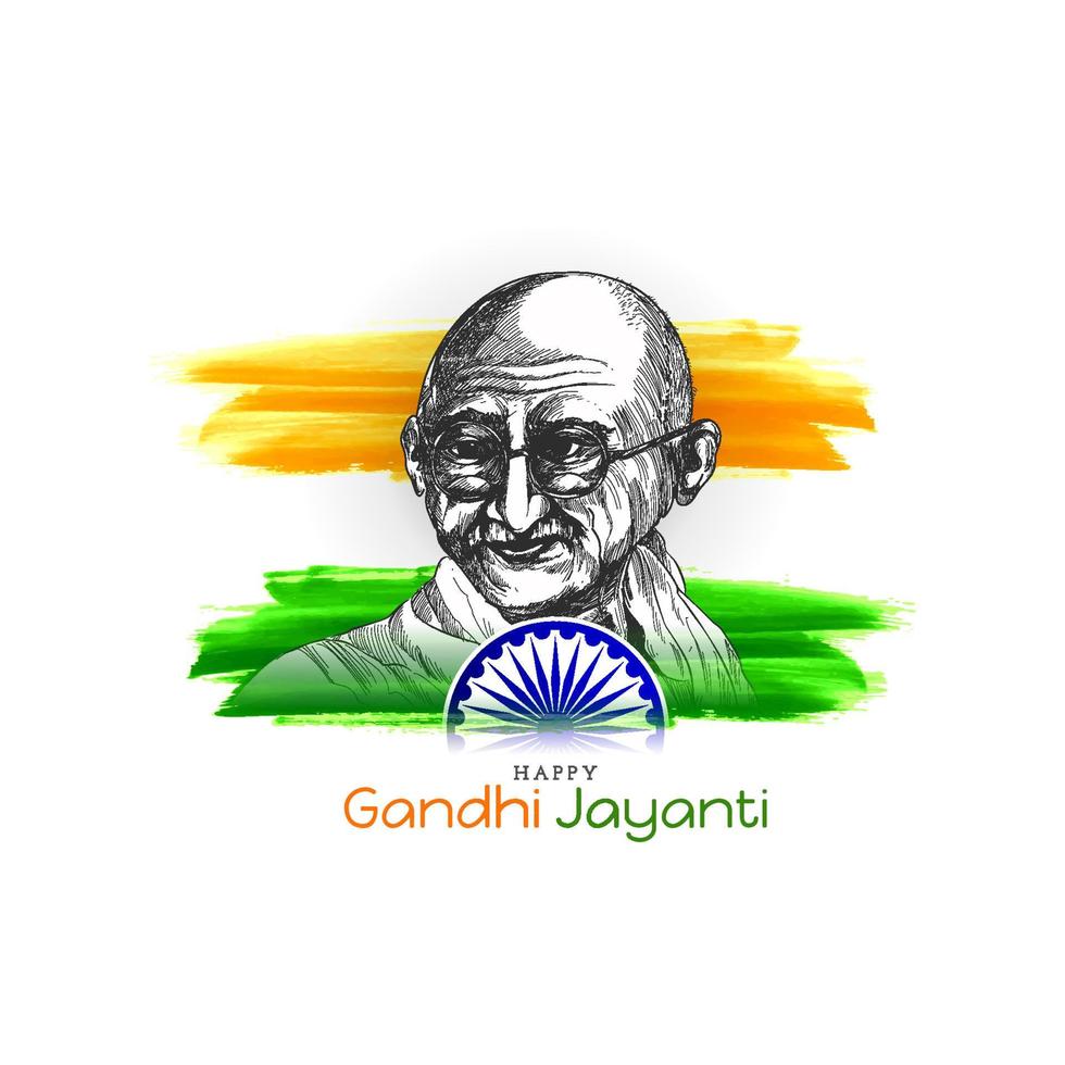 Decorative Happy gandhi Jayanti celebration background vector