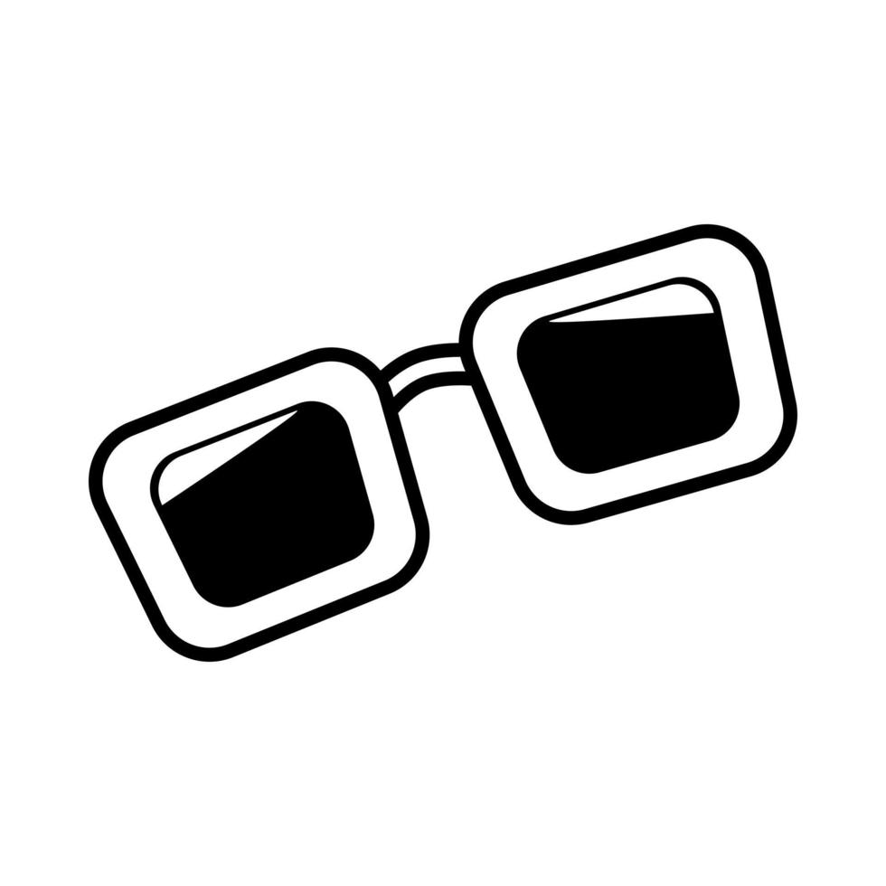 Doodle-style sunglasses. Flat vector illustration. Flat vector illustration