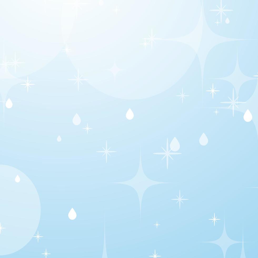 Light blue abstract background with stars and bokeh. Beautiful sky. Simple flat vector illustration.