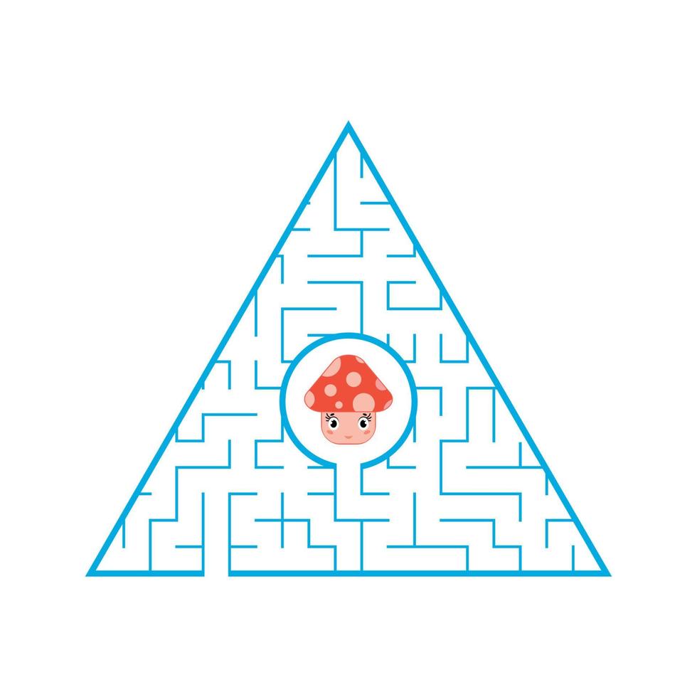 Funny maze. Game for kids. Puzzle for children. Cartoon style. Labyrinth conundrum. Color vector illustration. The development of logical and spatial thinking.