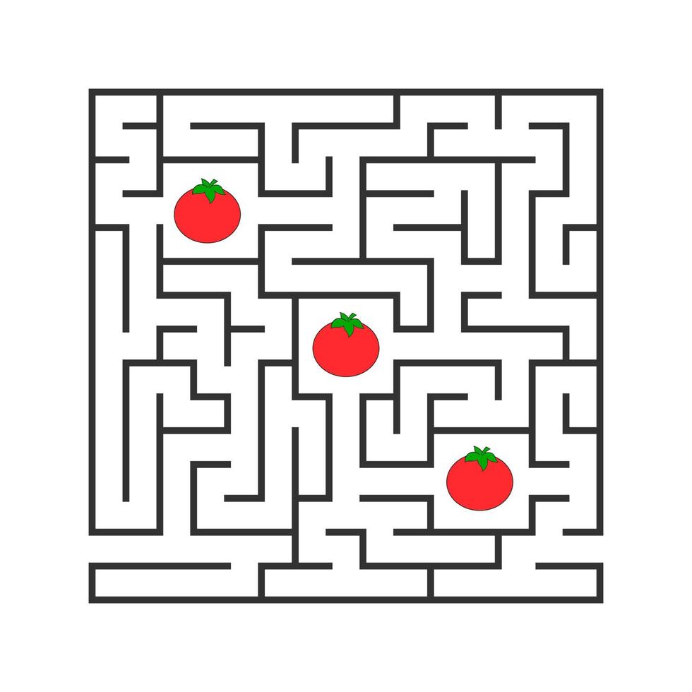 Funny maze. Game for kids. Puzzle for children. Cartoon style. Labyrinth conundrum. Color vector illustration. The development of logical and spatial thinking.