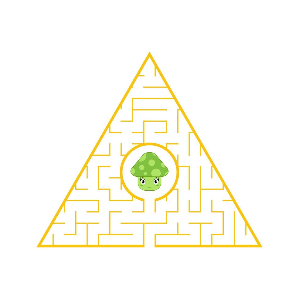 Funny maze. Game for kids. Puzzle for children. Cartoon style. Labyrinth conundrum. Color vector illustration. The development of logical and spatial thinking.