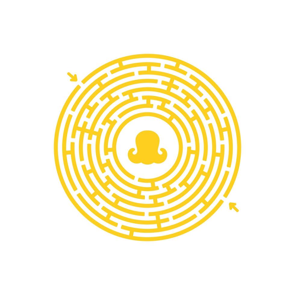 Funny maze. Game for kids. Puzzle for children. Cartoon style. Labyrinth conundrum. Color vector illustration. The development of logical and spatial thinking.