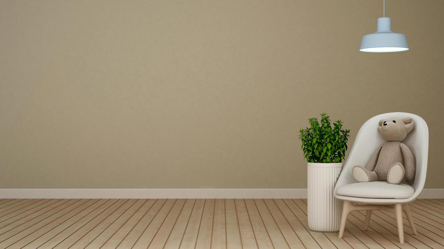 teddy bear on armchair in home or apartment 3548497 Stock Photo at Vecteezy