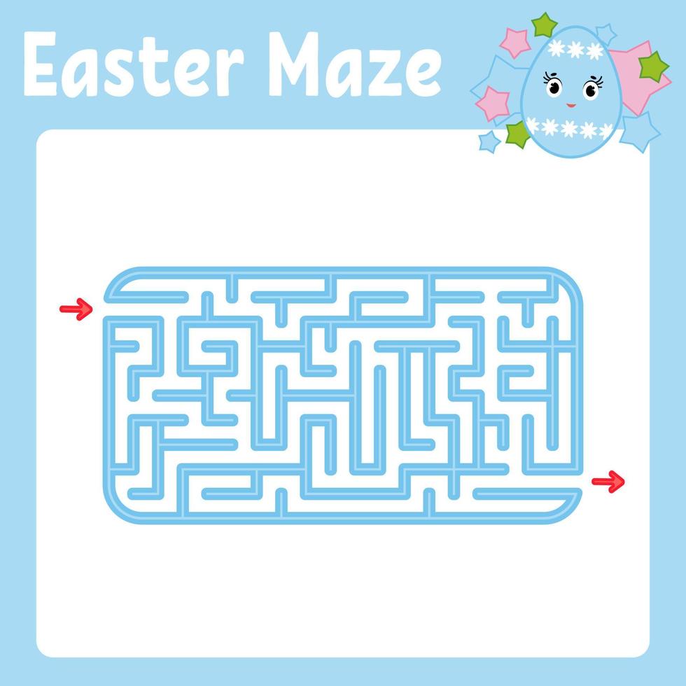 Maze. Game for kids. Funny labyrinth. Activity page. Puzzle for children. Cartoon style. Riddle for preschool. Education developing worksheet. Color vector illustration.