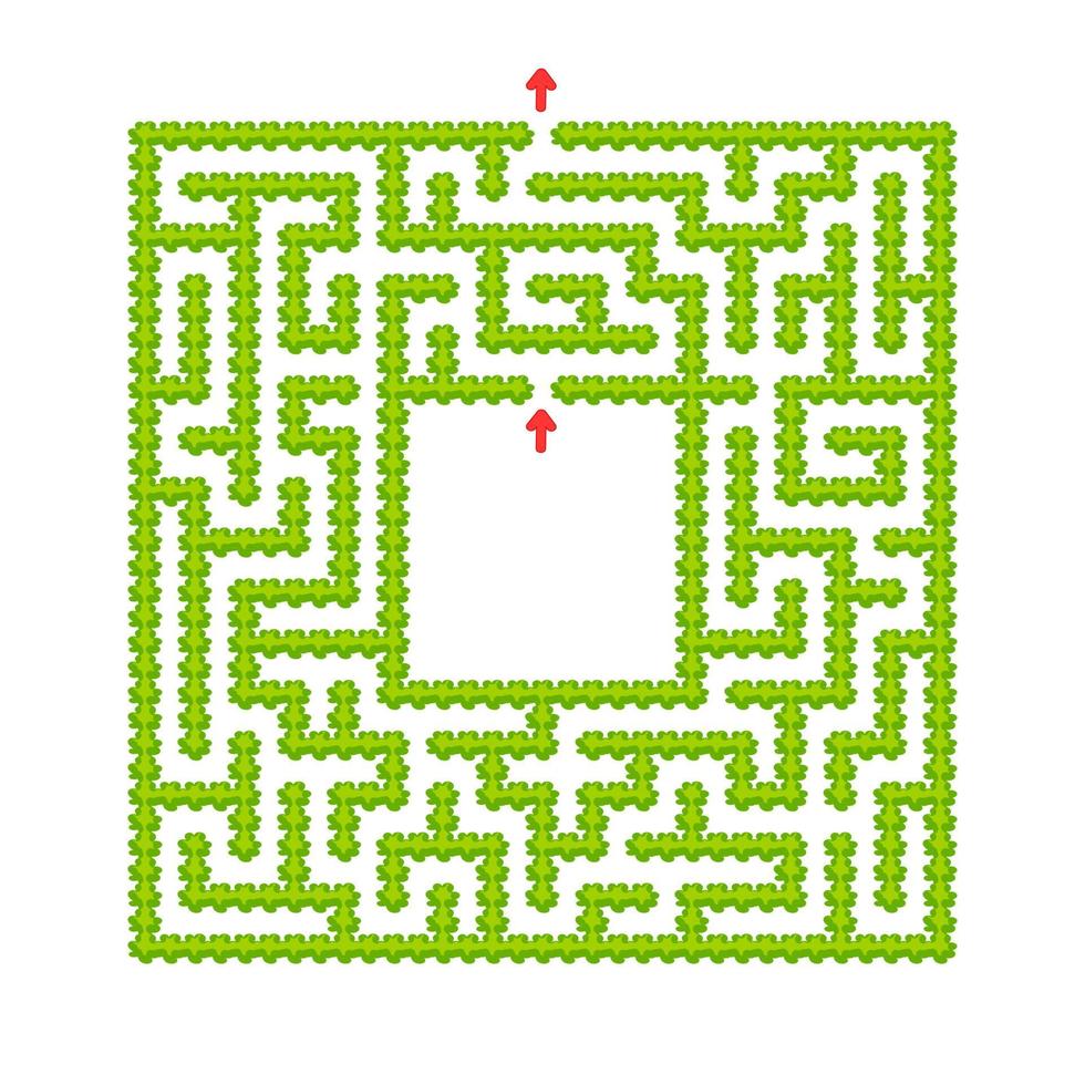 Abstract maze. Game for kids. Puzzle for children. Cartoon style. Labyrinth conundrum. Color vector illustration. The development of logical and spatial thinking.