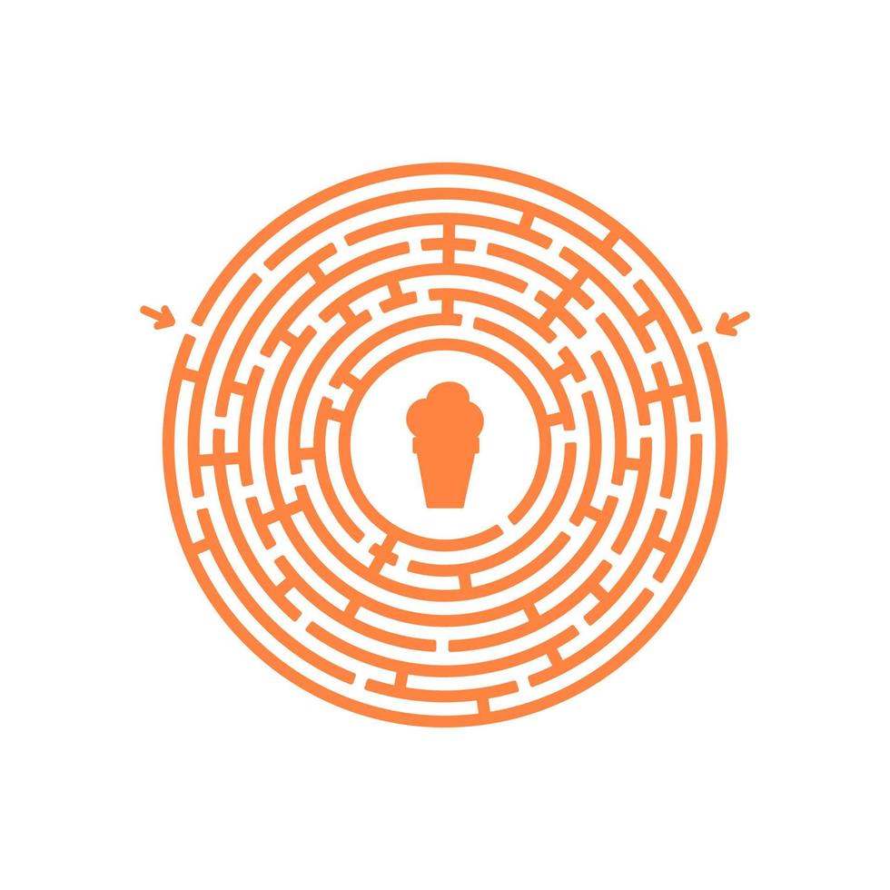 Funny maze. Game for kids. Puzzle for children. Cartoon style. Labyrinth conundrum. Color vector illustration. The development of logical and spatial thinking.