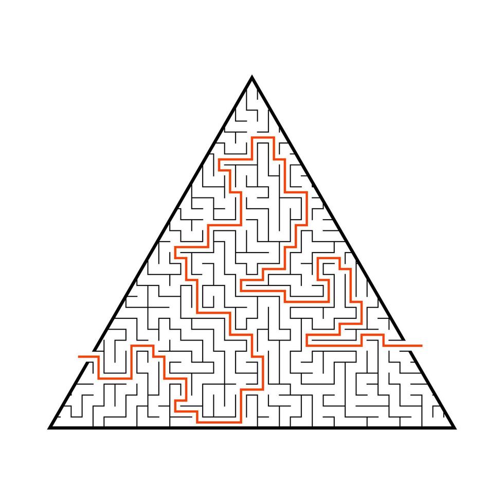 Difficult big maze. Game for kids and adults. Puzzle for children. Labyrinth conundrum. Flat vector illustration.