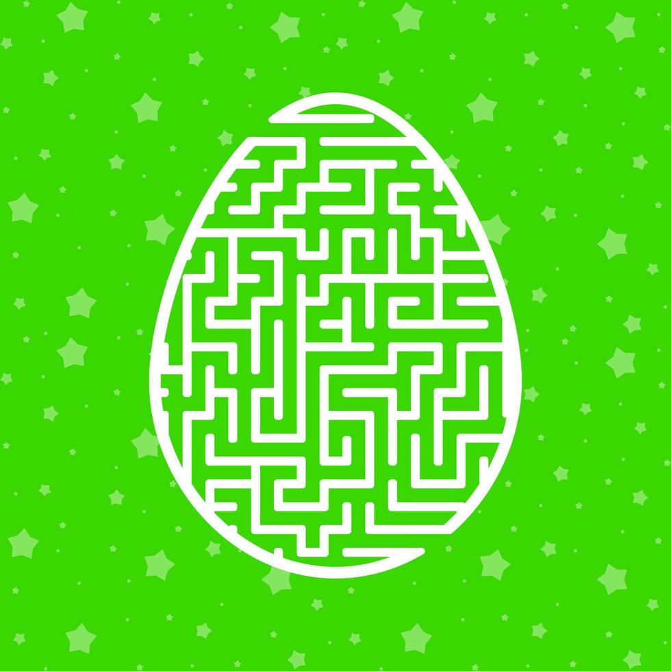 Color labyrinth egg. Kids worksheets. Activity page. Game puzzle for children. Easter holiday. Maze conundrum. Vector illustration.