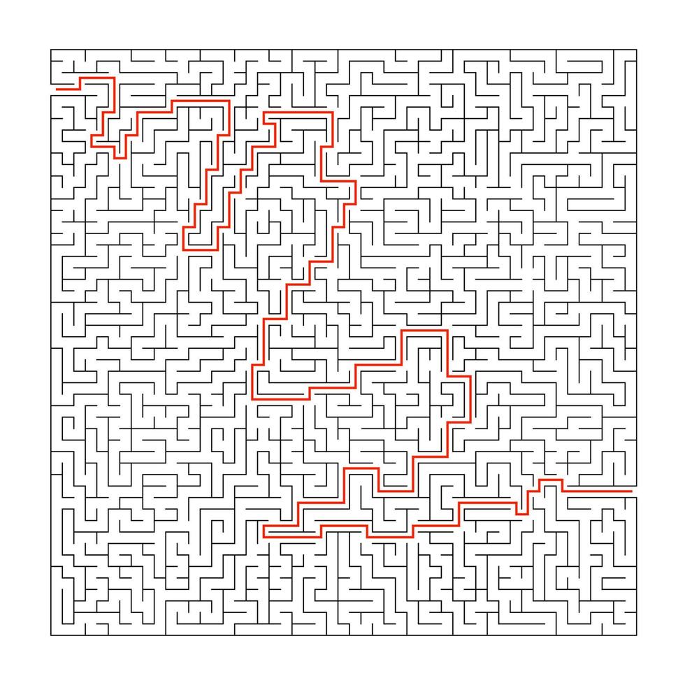 Abstract labyrinth. Game for kids. Puzzle for children. Maze conundrum. Vector illustration.