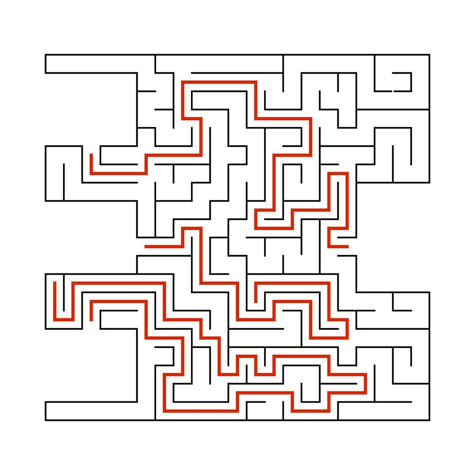 Abstract labyrinth. Game for kids. Puzzle for children. Maze conundrum. Vector illustration.
