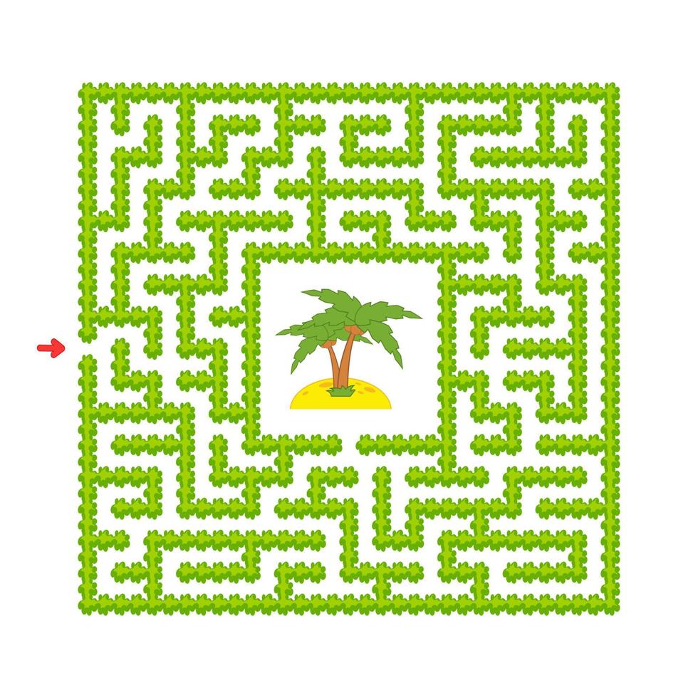 Abstract maze. Game for kids. Puzzle for children. Cartoon style. Labyrinth conundrum. Color vector illustration. The development of logical and spatial thinking.