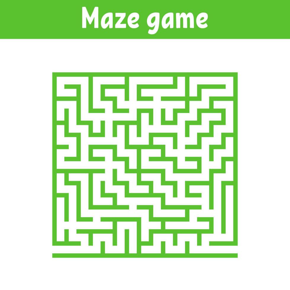 Abstract maze. Game for kids. Puzzle for children. Cartoon style. Labyrinth conundrum. Color vector illustration. The development of logical and spatial thinking.