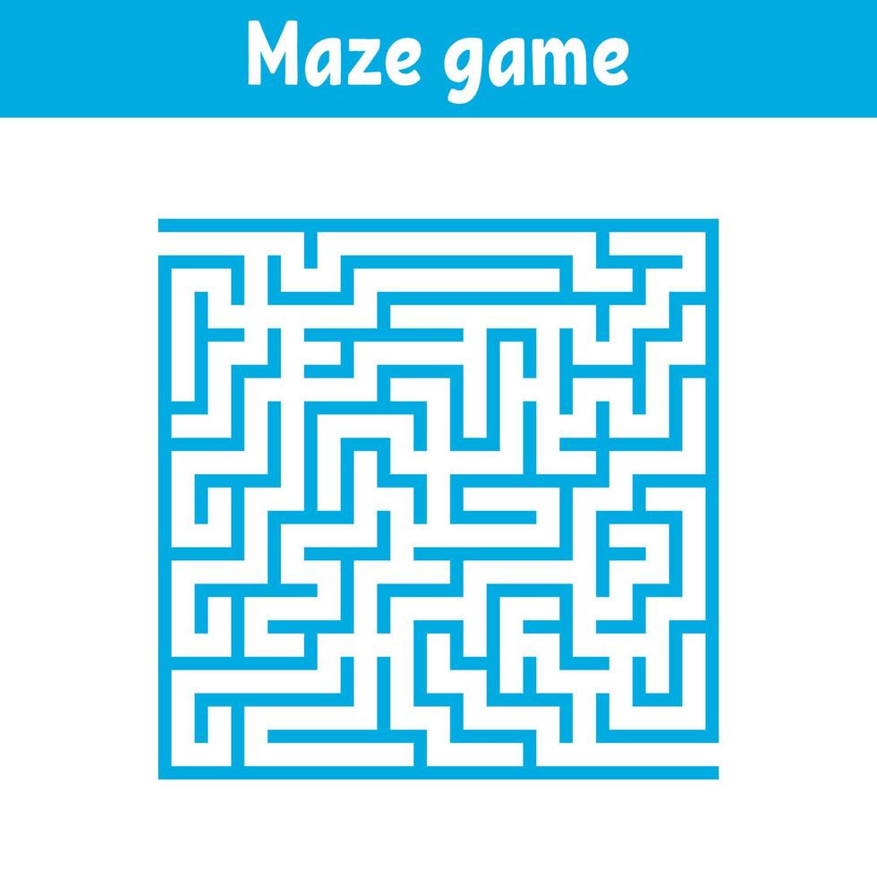 Abstract maze. Game for kids. Puzzle for children. Cartoon style. Labyrinth conundrum. Color vector illustration. The development of logical and spatial thinking.