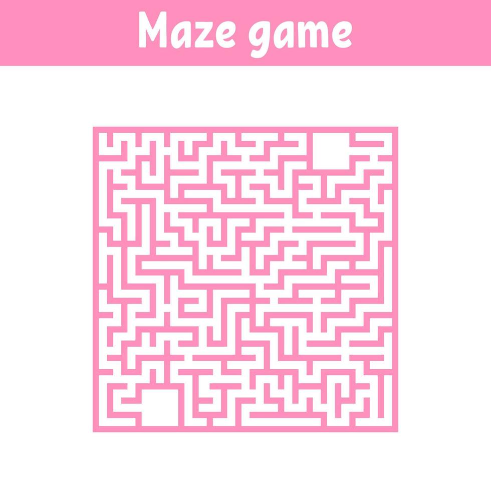 Abstract maze. Game for kids. Puzzle for children. Cartoon style. Labyrinth conundrum. Color vector illustration. The development of logical and spatial thinking.