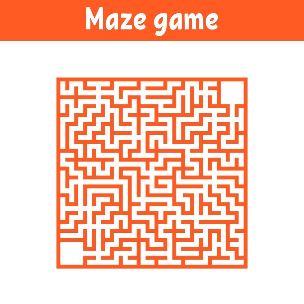 Abstract maze. Game for kids. Puzzle for children. Cartoon style. Labyrinth conundrum. Color vector illustration. The development of logical and spatial thinking.