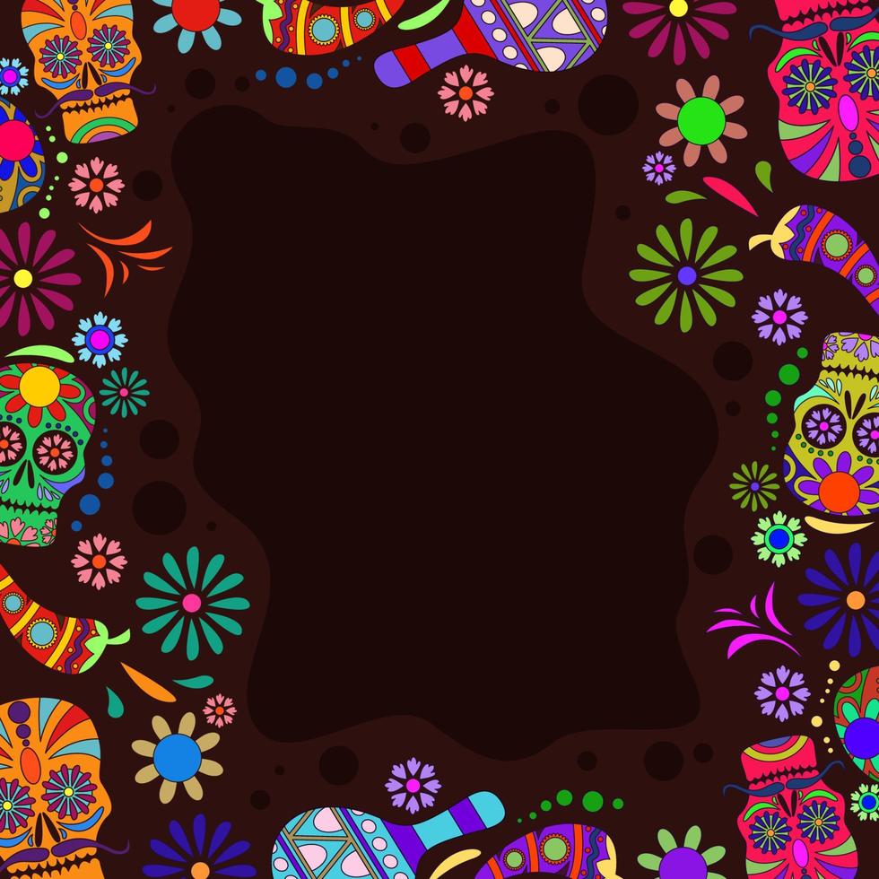 Dia De Los Muertos Festival Background vector