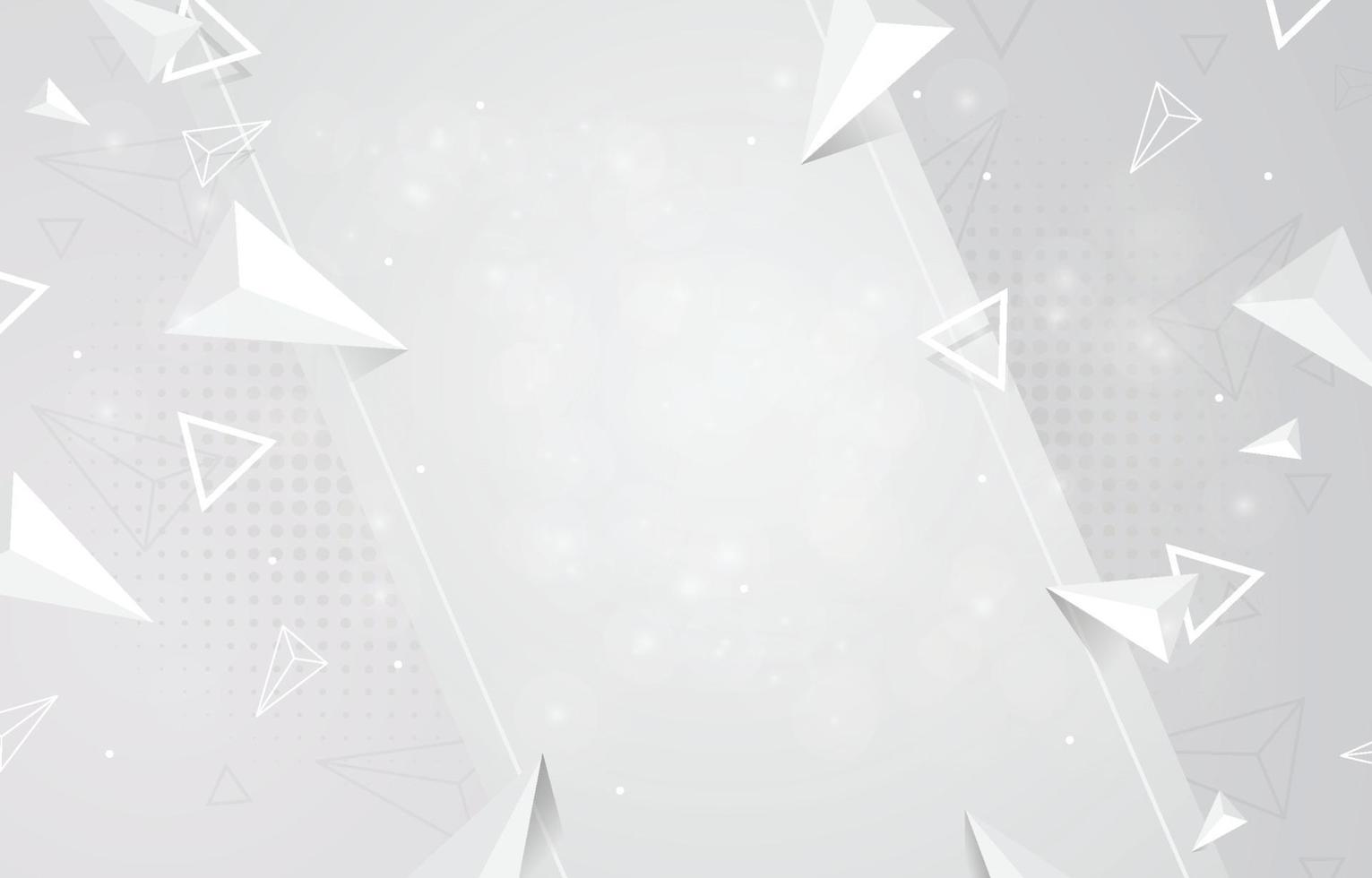 White Triangular Frame Abstract Background vector