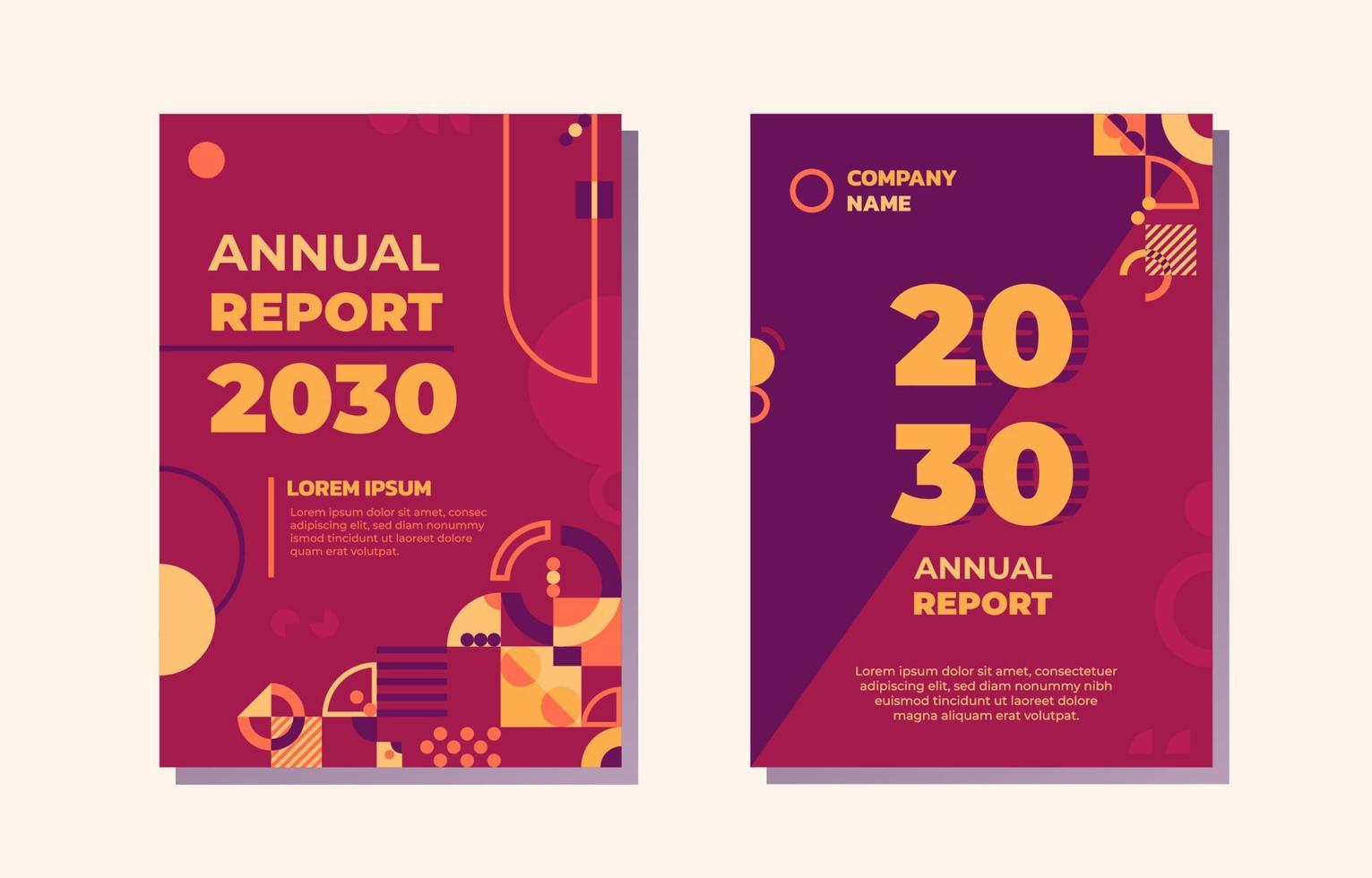 Annual Report Template vector