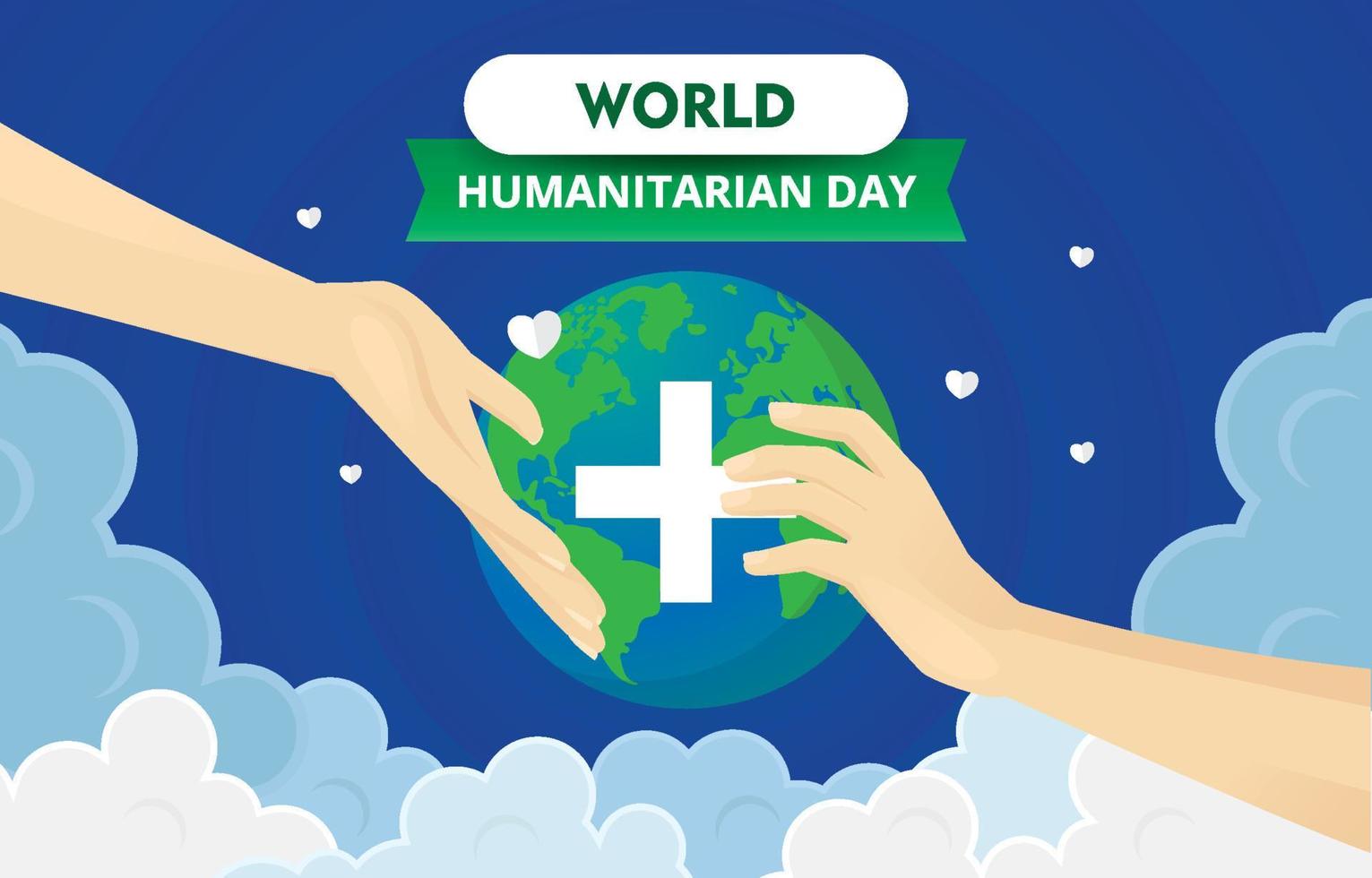 World Humanitarian Day Poster vector