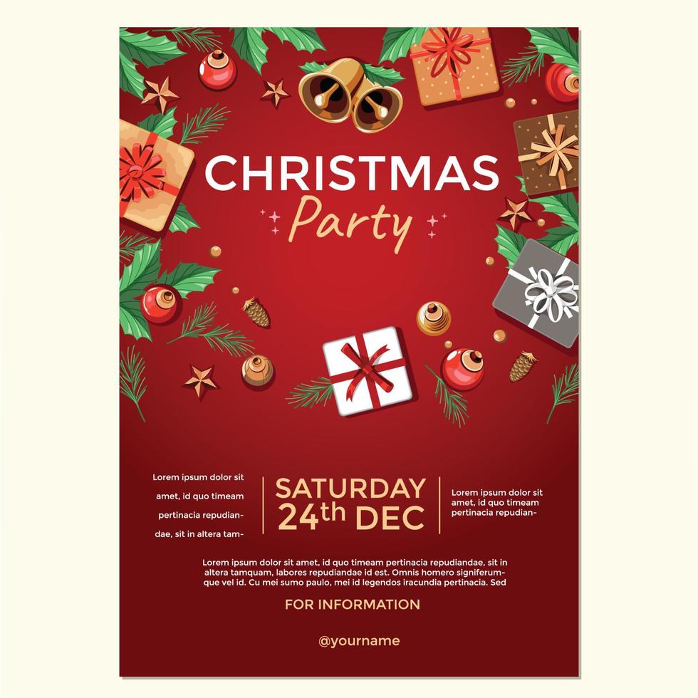 Christmas Party Poster or Flyer Concept vector